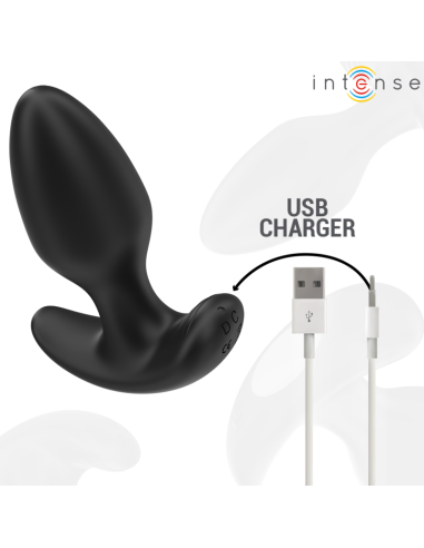 INTENSE JOEY PLUG ANAL 10 VIBRACIONES NEGRO CONTROL REMOTO