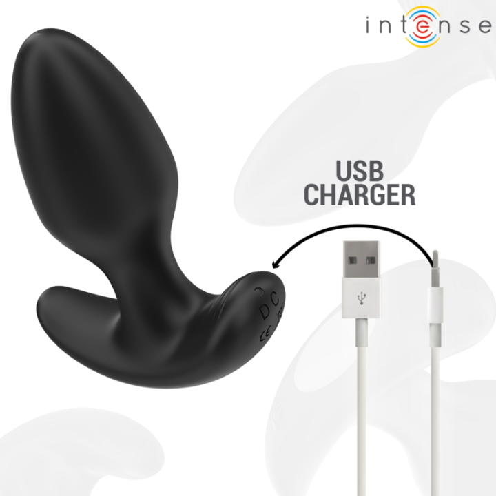 INTENSE JOEY PLUG ANAL 10 VIBRACIONES NEGRO CONTROL REMOTO