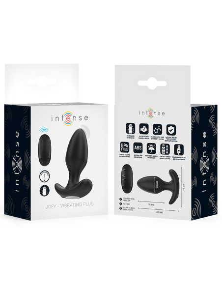 INTENSE JOEY PLUG ANAL 10 VIBRACIONES NEGRO CONTROL REMOTO INTENSE JOEY PLUG ANAL 10 VIBRACIONES NEGRO CONTROL REMOTO