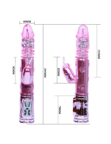 BAILE THROBBING BUNNY ROTADOR RAMPANTE ROSA BAILE THROBBING BUNNY ROTADOR RAMPANTE ROSA