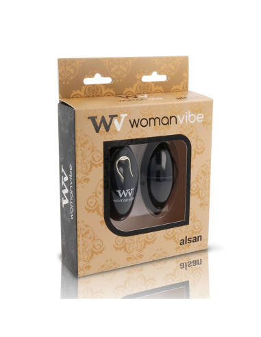 WOMANVIBE ALSAN HUEVO CONTROL REMOTO NEGRO SILICONA NEGRO