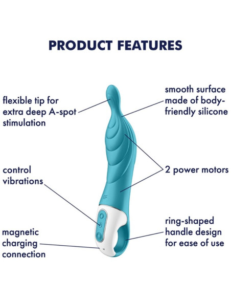 SATISFYER AMAZING 2 VIBRADOR PUNTO A TURQUESA SATISFYER AMAZING 2 VIBRADOR PUNTO A TURQUESA