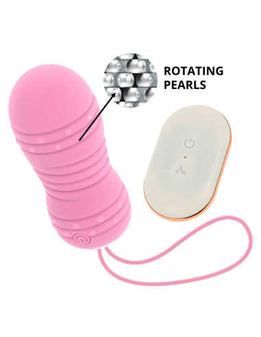 OHMAMA HUEVO CONTROL REMOTO 7 MODOS ROTACION ROSA