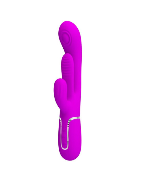 PRETTY LOVE SHANIA TRIPLE VIBRADOR RABBIT MULTIFUNCIAN ROSA