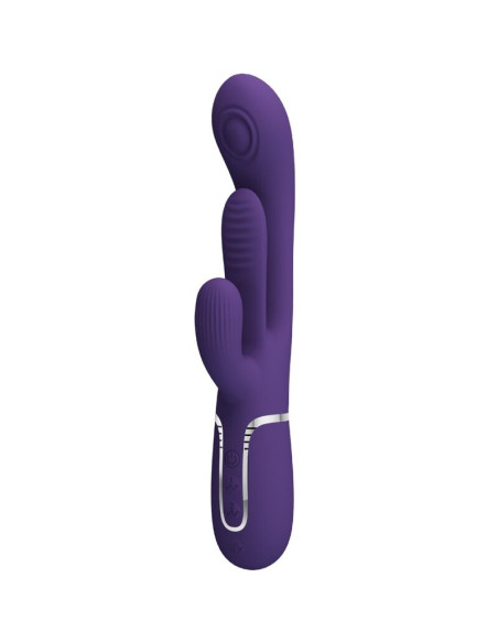 PRETTY LOVE SHANIA TRIPLE VIBRADOR RABBIT MULTIFUNCIAN MORADO