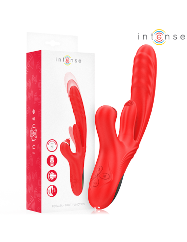 INTENSE ROSALIA VIBRADOR MULTIFUNCION 3 EN 1 ROJO