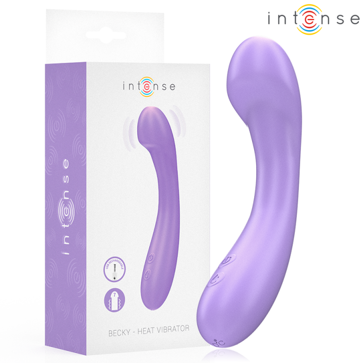 INTENSE BECKY VIBRADOR 19 CM CALENTABLE 7 VIBRACIONES MORADO