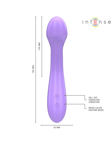 INTENSE BECKY VIBRADOR 19 CM CALENTABLE 7 VIBRACIONES MORADO