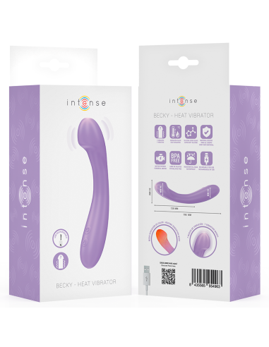 INTENSE BECKY VIBRADOR 19 CM CALENTABLE 7 VIBRACIONES MORADO