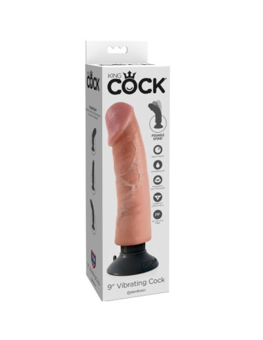 KING COCK DILDO VIBRADOR 23 CM NATURAL