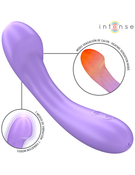 INTENSE BECKY VIBRADOR 19 CM CALENTABLE 7 VIBRACIONES MORADO