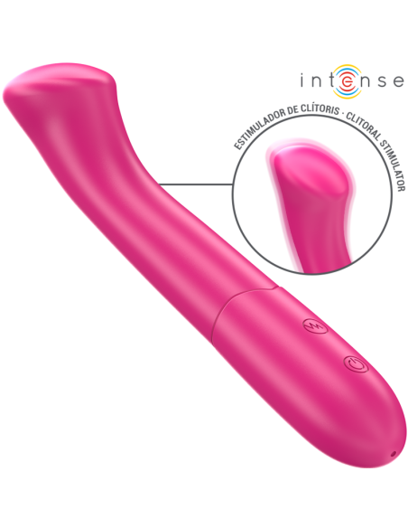 INTENSE PATY VIBRADOR 19 CM FLEXIBLE 10 VIBRACIONES MODELO 2 ROSA