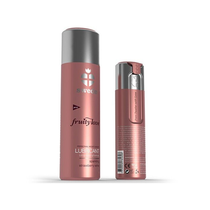 SWEDE FRUITY LOVE LUBRICANTE FRESAS CON CHAMPAGNE 100 ML