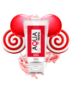 AQUA TRAVEL LUBRICANTE BASE AGUA SABOR PIRULETA 50 ML