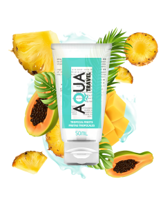 AQUA TRAVEL LUBRICANTE BASE AGUA SABOR FRUTAS TROPICALES 50 ML