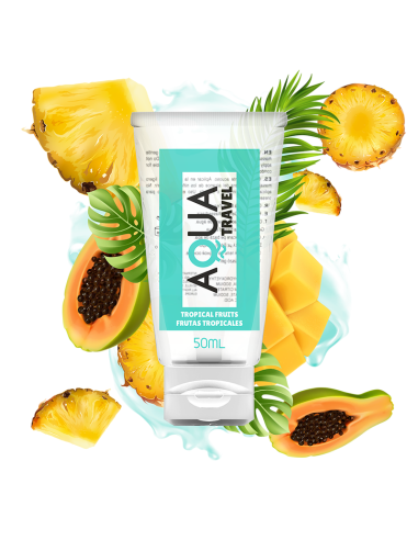 AQUA TRAVEL LUBRICANTE BASE AGUA SABOR FRUTAS TROPICALES 50 ML