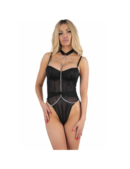 LIVCO CORSETTI FASHION RUBIKA LC XG079 BODY CON GARGANTILLA NEGRO S