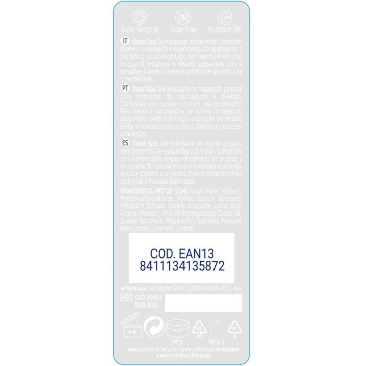 CONTROL 2 EN 1 MASSAGE PLEASURE MEDITERRANEAN SEA 200 ML