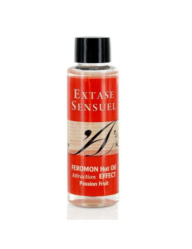 EXTASE SENSUAL ACEITE MASAJE EFECTO CALOR CON FEROMONAS FRUTA DE LA PASION 100 ML