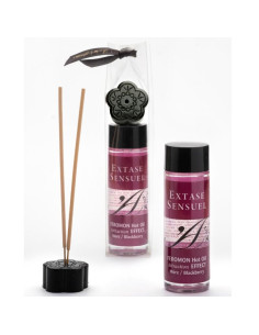 EXTASE SENSUAL ACEITE MASAJE EFECTO CALOR CON FEROMONAS MORA 100 ML 2