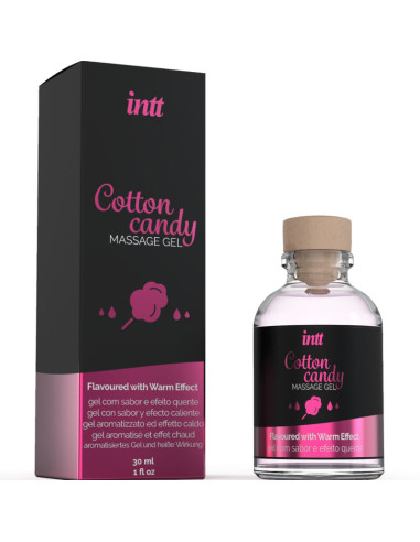 INTT MASSAGE ORAL SEX GEL DE MASAJE CON SABOR A ALGODON DE AZUCAR Y EFECTO CALOR