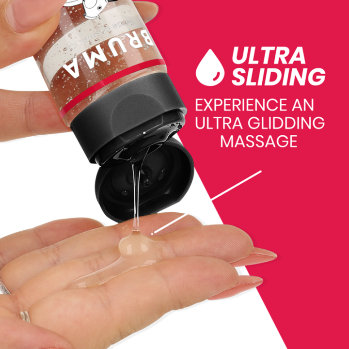 BRUMA ACEITE DE MASAJE PREMIUM EFECTO CALOR SABOR FRESA 3 EN 1 100 ML