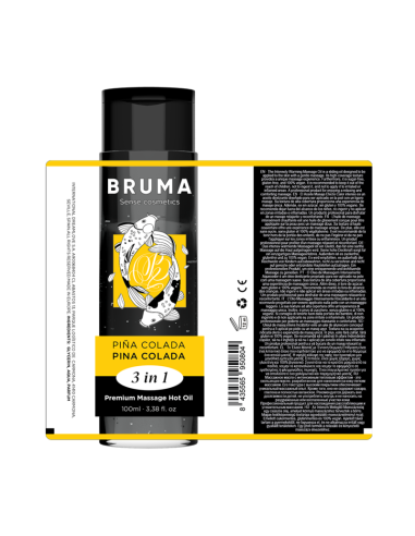 BRUMA ACEITE DE MASAJE PREMIUM EFECTO CALOR SABOR PINA COLADA 3 EN 1 100 ML