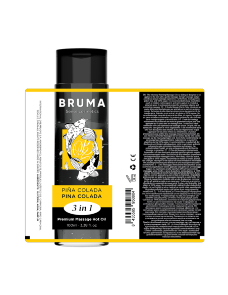 BRUMA ACEITE DE MASAJE PREMIUM EFECTO CALOR SABOR PINA COLADA 3 EN 1 100 ML BRUMA ACEITE DE MASAJE PREMIUM EFECTO CALOR SABOR PINA COLADA 3 EN 1 100 ML