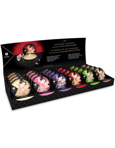 SHUNGA MINI CARESS BY CANDLELIGHT DISPLAY VELAS MASAJE 24 UDS