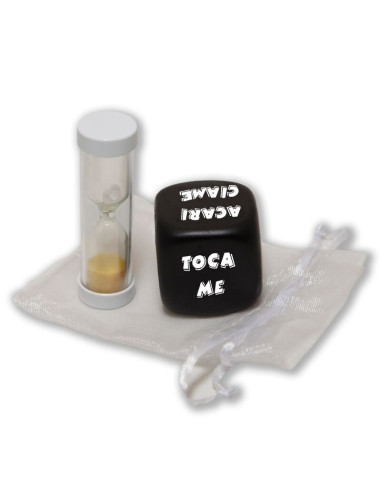 DIABLO PICANTE DADO DE ACCION CON RELOJ DE ARENA