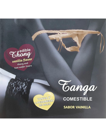 HOTFLOWERS TANGA WAFER Y 2 PEZONES NINA SABOR VAINILLA es pt es fr it  HOTFLOWERS TANGA WAFER Y 2 PEZONES NINA SABOR VAINILLA es pt es fr it