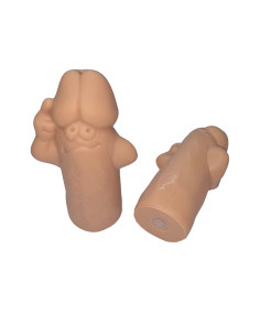 DIABLO PICANTE SILBATO CON FORMA DE PENE COLOR CARNE