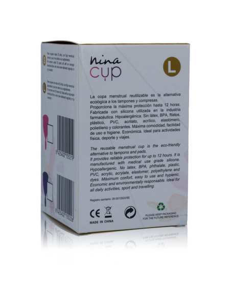 NINA KIKI COPA MENSTRUAL ROSA TALLA L NINA KIKI COPA MENSTRUAL ROSA TALLA L