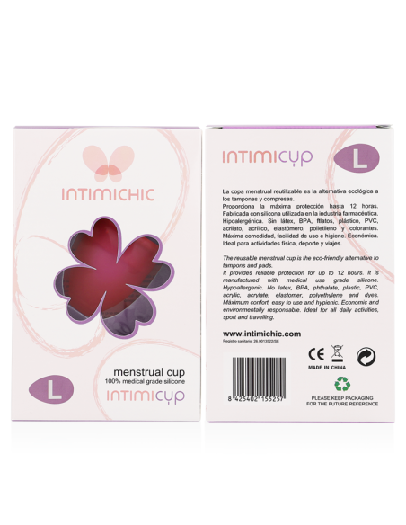 INTIMICHIC COPA MENSTRUAL SILICONA MEDICA TALLA L INTIMICHIC COPA MENSTRUAL SILICONA MEDICA TALLA L