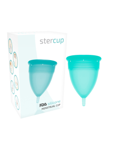 STERCUP COPA MENSTRUAL FDA SILICONA AQUAMARINA TALLA S 2