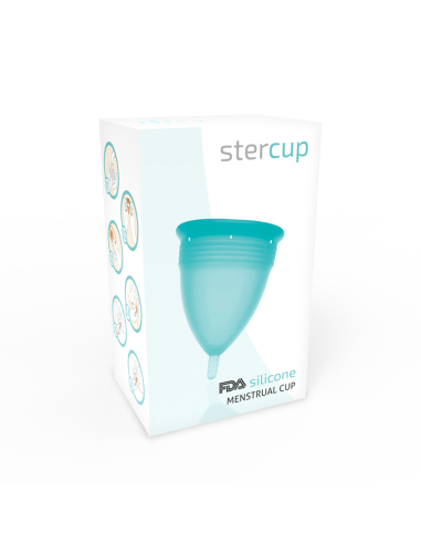 STERCUP COPA MENSTRUAL FDA SILICONA AQUAMARINA TALLA S