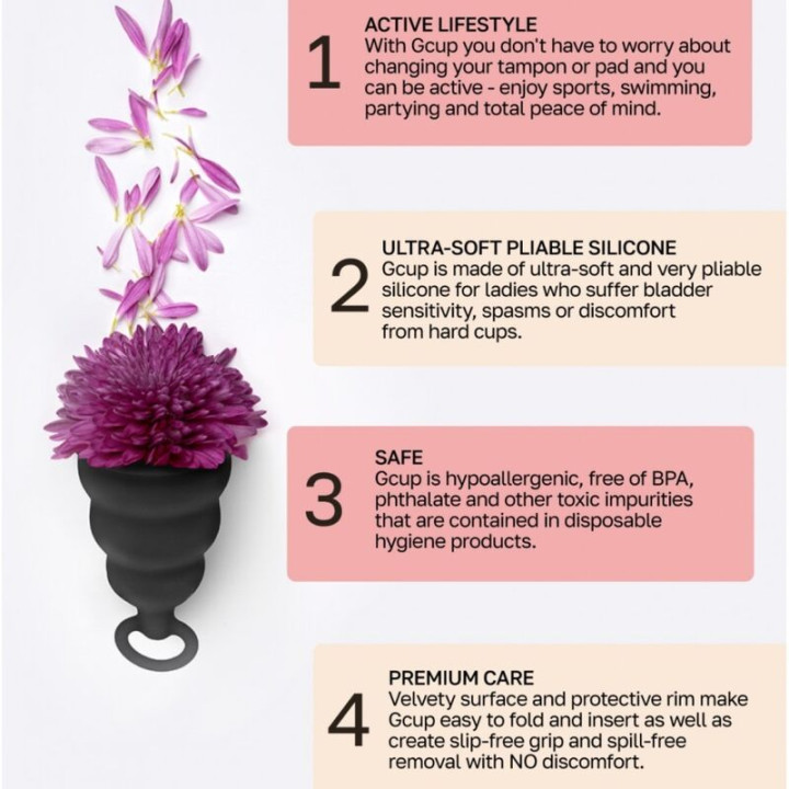 G VIBE GCUP COPA MENSTRUAL NEGRA