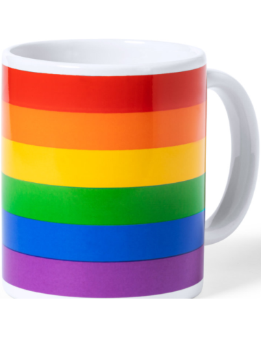 PRIDE TAZA CON LA BANDERA LGBT EN CAJA INDIVIDUAL KRAFT es pt en fr it