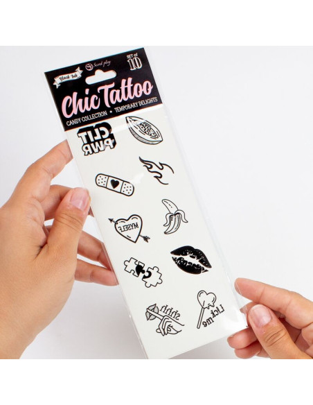 SECRET PLAY SET DE 10 TATTOOS TEMPORALES CANDY COLLECTION SECRET PLAY SET DE 10 TATTOOS TEMPORALES CANDY COLLECTION