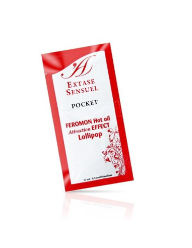 EXTASE SENSUAL ACEITE MASAJE EFECTO CALOR FEROMONAS PIRULETA 10 ML