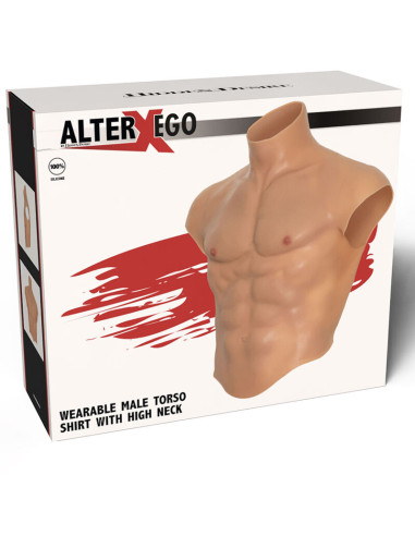 HIDDEN DESIRE ALTER EGO CAMISETA SILICONA TORSO MASCULINO CON ABDOMINALES NATURAL