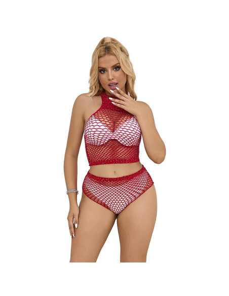 SUBBLIME 952402 SET DE REJILLA CON BRILLANTES ROJO TALLA ANICA