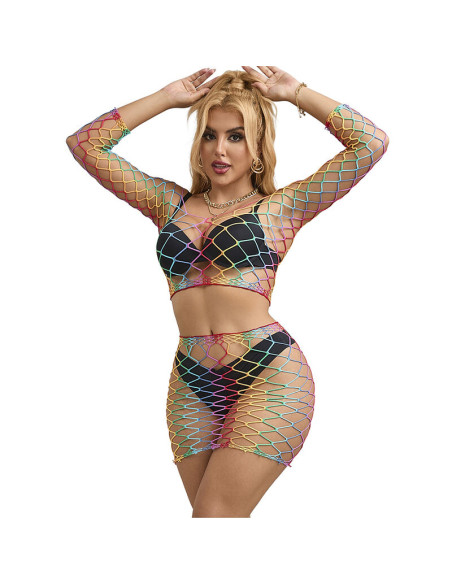 SUBBLIME 952440 SET DE REJILLA 2 PIEZAS MANGA LARGA ARCOIRIS TALLA ANICA