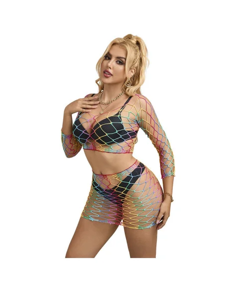 SUBBLIME 952440 SET DE REJILLA 2 PIEZAS MANGA LARGA ARCOIRIS TALLA ANICA