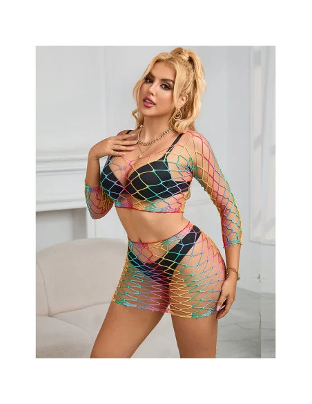 SUBBLIME 952440 SET DE REJILLA 2 PIEZAS MANGA LARGA ARCOIRIS TALLA ANICA
