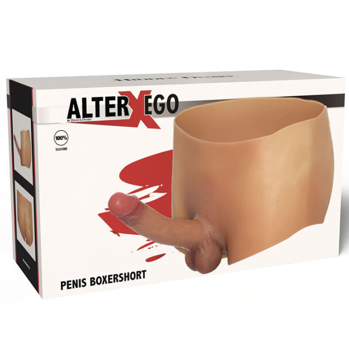 HIDDEN DESIRE ALTER EGO BOXER CON PENE 18 CM NATURAL TALLA S M