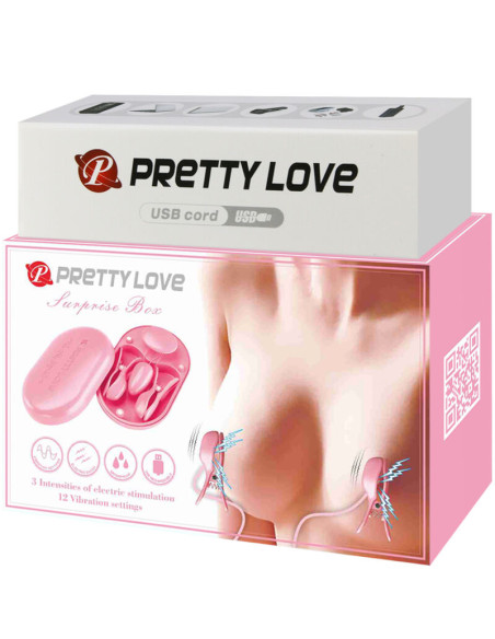 PRETTY LOVE SURPRISE BOX PINZAS ELECTRO ESTIMULACION ROSA PRETTY LOVE SURPRISE BOX PINZAS ELECTRO ESTIMULACION ROSA