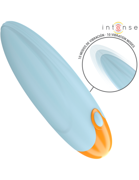 INTENSE MIKE BALA VIBRADORA 10 VIBRACIONES AZUL CONTROL REMOTO