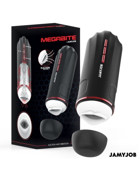 JAMYJOB MEGABITE MASTURBADOR BOCA AUTOMATICO 5 MODOS SUCCIAN Y VIBRACIAN