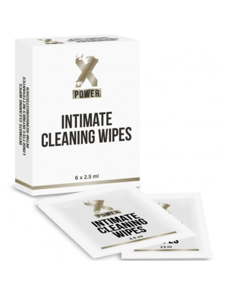 XPOWER INTIMATE CLEANING WIPES TOALLITAS LIMPIEZA INTIMA 6 UNIDADES
